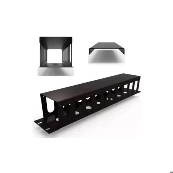 Organizador de cables horizontal 1U con tapa