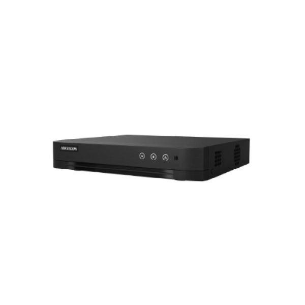 DVR Hikvision de 16 canales, perteneciente a la serie Turbo HD. Tecnología Penta-híbrida HDTVI, AHD, CVI, CVBS (analógico tradicional) e IP.