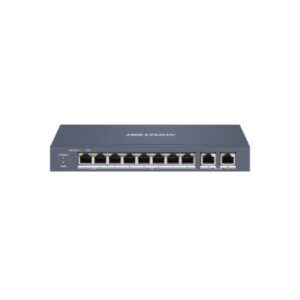 Switch 8 puertos RJ45 PoE de 100 Mbps, 2 puertos RJ45 de red Gigabit