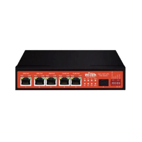 Switch Gigabit PoE no administrable con función de UPS integrada y controlador de carga solar/batería